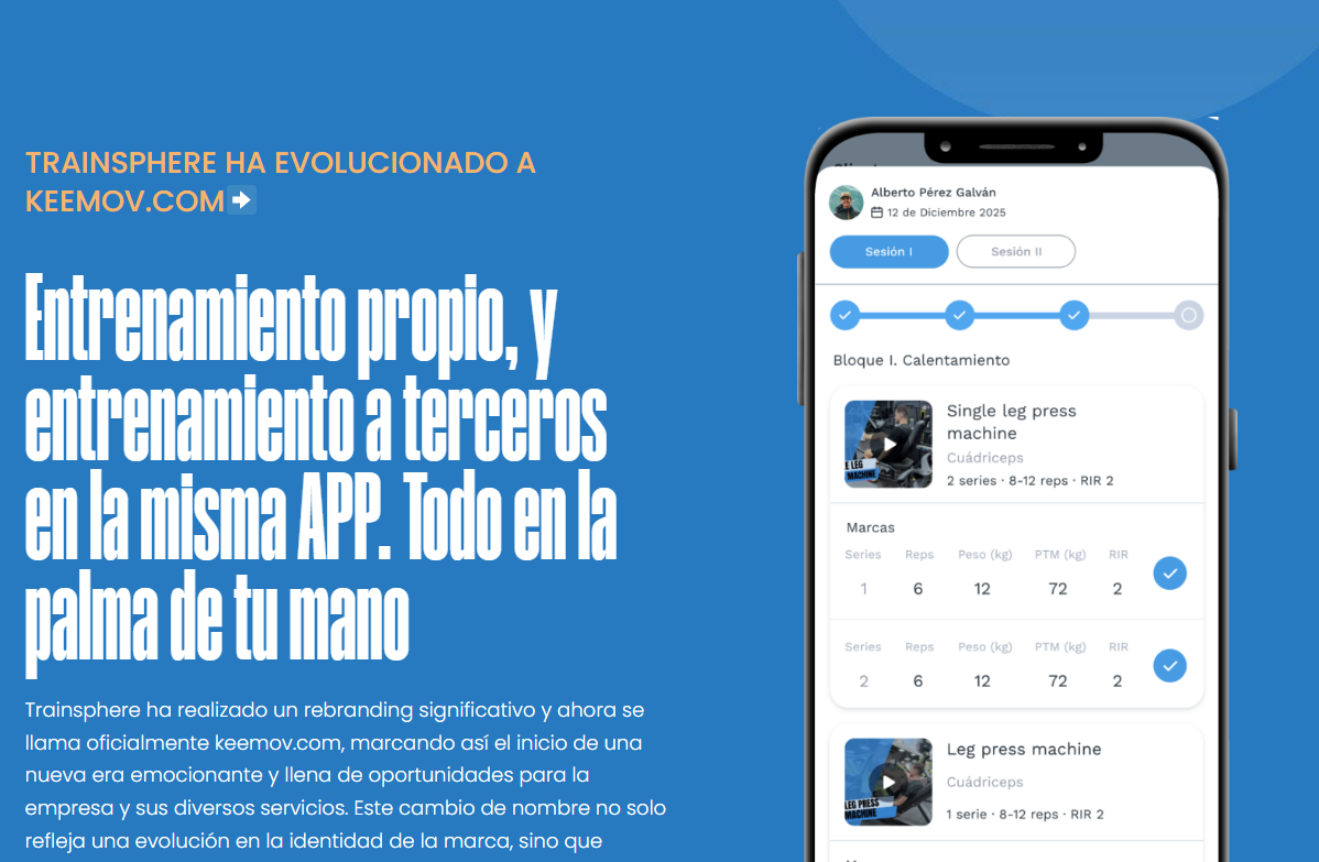 Vista previa del proyecto TrainSphere